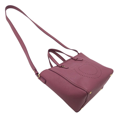 Ferragamo フェラガモ マルタ 2wayバッグ パープル ピンク GG-21G715 レザー レディース 【中古】