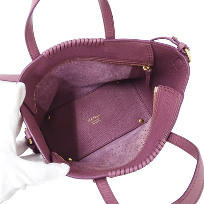 Ferragamo フェラガモ マルタ 2wayバッグ パープル ピンク GG-21G715 レザー レディース 【中古】