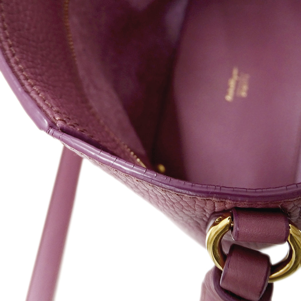 Ferragamo フェラガモ マルタ 2wayバッグ パープル ピンク GG-21G715 レザー レディース 【中古】