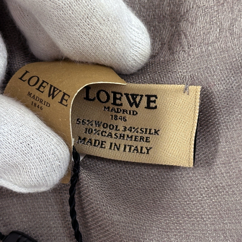 LOEWE ロエベ マフラー・ストール アナグラム パープル ウール レディース メンズ 【中古】