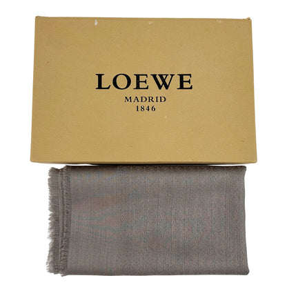 LOEWE ロエベ マフラー・ストール アナグラム パープル ウール レディース メンズ 【中古】