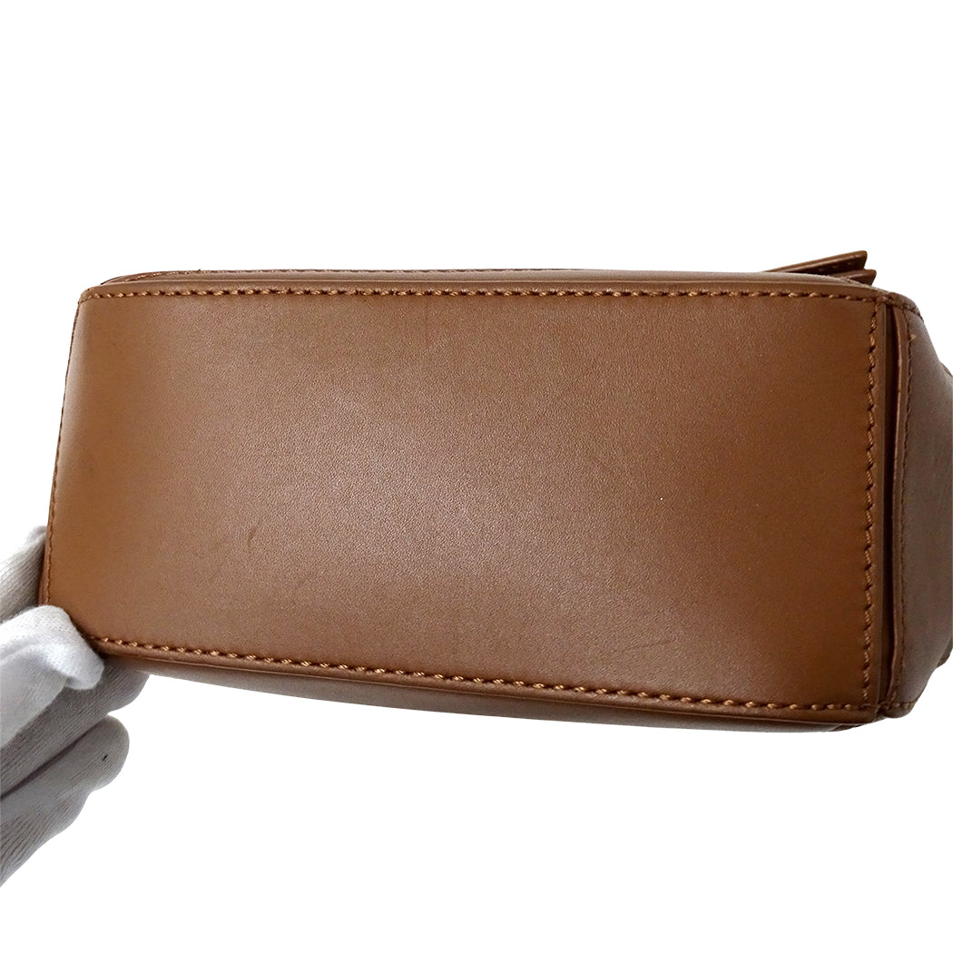 LOEWE ロエベ パズルバッグ ミニ 2wayバッグ ブラウン レザー レディース 【中古】