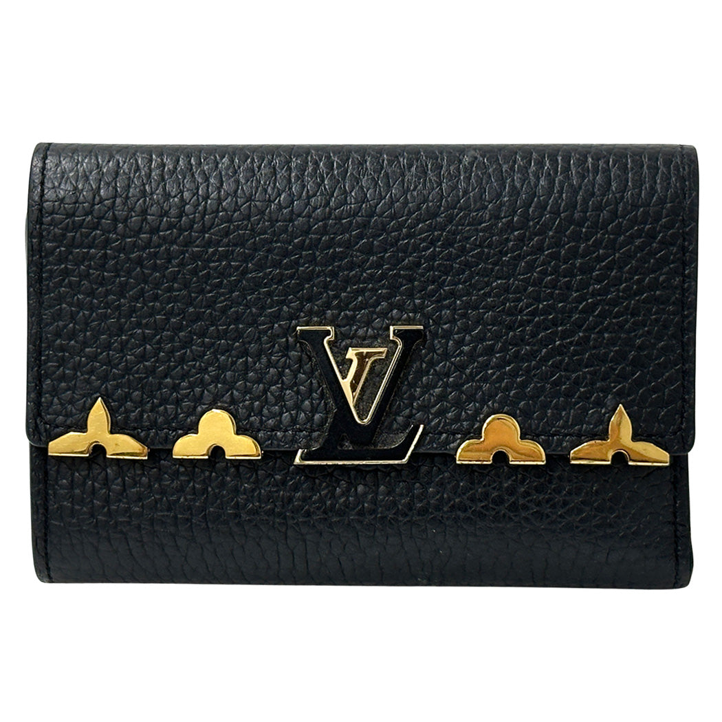 LOUIS VUITTON ルイ・ヴィトン ポルトフォイユ・カプーシーヌコンパクト 三つ折り財布 ノワール M82764 【中古】