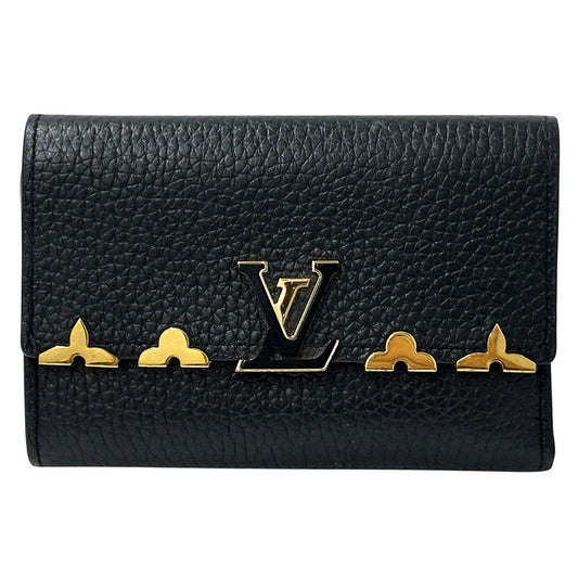LOUIS VUITTON ルイ・ヴィトン ポルトフォイユ・カプーシーヌコンパクト 三つ折り財布 ノワール M82764 【中古】