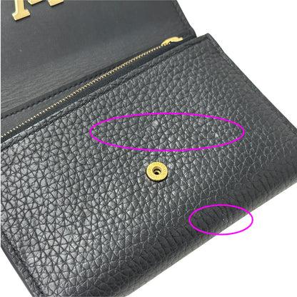 LOUIS VUITTON ルイ・ヴィトン ポルトフォイユ・カプーシーヌコンパクト 三つ折り財布 ノワール M82764 【中古】