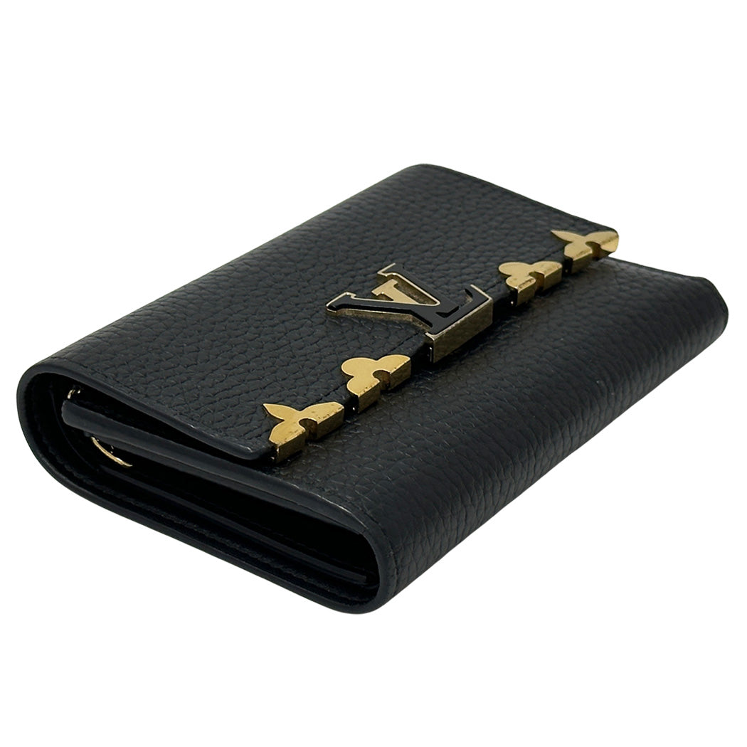 LOUIS VUITTON ルイ・ヴィトン ポルトフォイユ・カプーシーヌコンパクト 三つ折り財布 ノワール M82764 【中古】