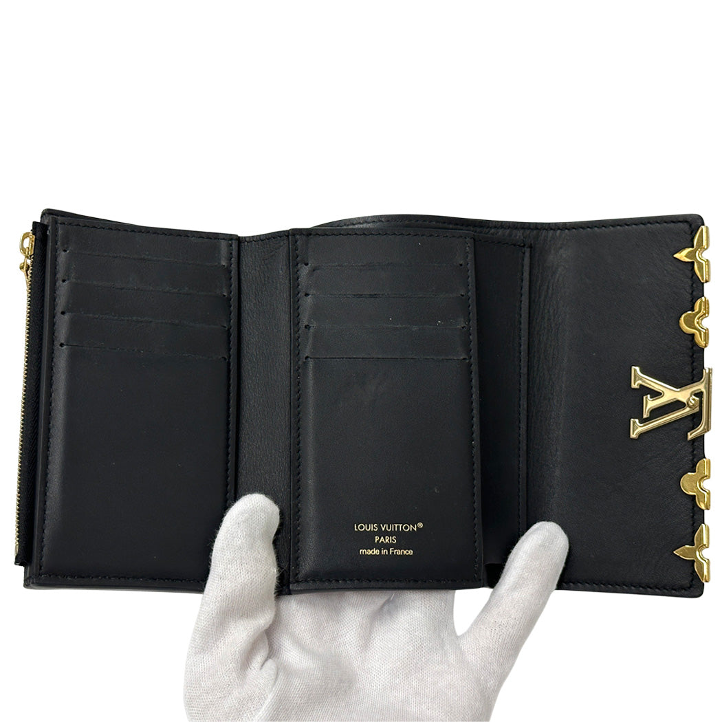 LOUIS VUITTON ルイ・ヴィトン ポルトフォイユ・カプーシーヌコンパクト 三つ折り財布 ノワール M82764 【中古】