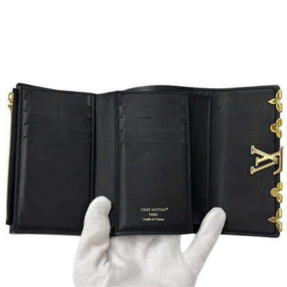 LOUIS VUITTON ルイ・ヴィトン ポルトフォイユ・カプーシーヌコンパクト 三つ折り財布 ノワール M82764 【中古】