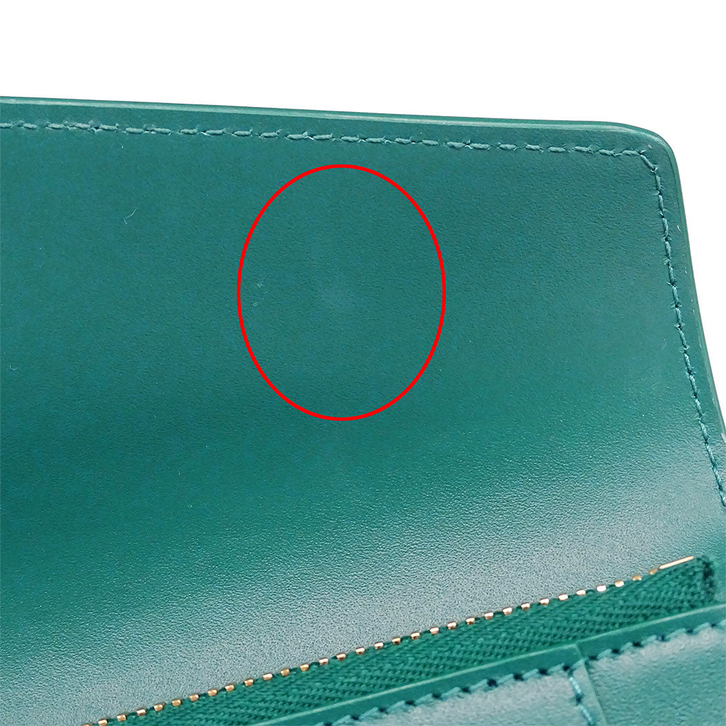 BVLGARI ブルガリ セルペンティ フォーエバー ラージウォレット 長財布 グリーン 294607 カーフ レディース 【中古】