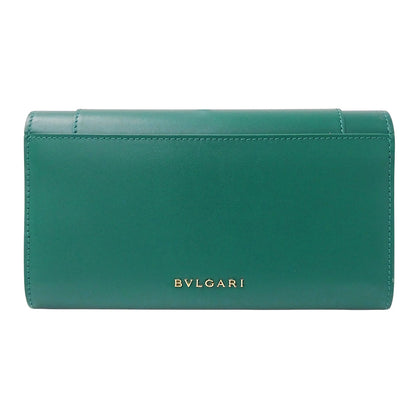 BVLGARI ブルガリ セルペンティ フォーエバー ラージウォレット 長財布 グリーン 294607 カーフ レディース 【中古】