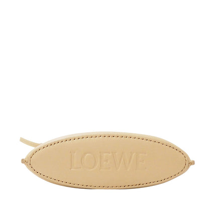 LOEWE ロエベ ダイスポケット ショルダーバッグ アナグラム ベージュ レザー レディース 【中古】