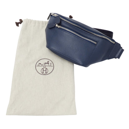 HERMES エルメス シティスライド クロス PM ボディ・ウエストバッグ ネイビー シルバー金具 エバーカラー レディース メンズ 【中古】
