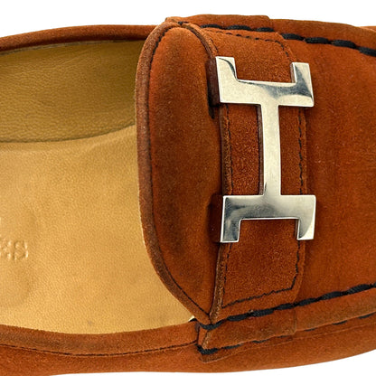HERMES エルメス ローファー コンスタンス ブラウン シルバー金具 レディース 35 1/2 22.5cm 【中古】