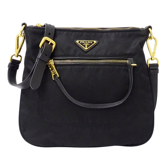 PRADA プラダ ショルダーバッグ ブラック BT0711 ナイロン レディース 【中古】