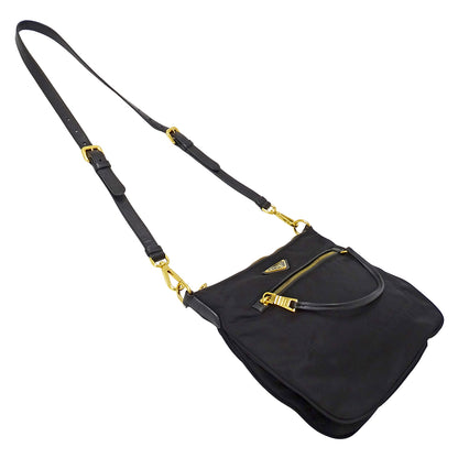 PRADA プラダ ショルダーバッグ ブラック BT0711 ナイロン レディース 【中古】