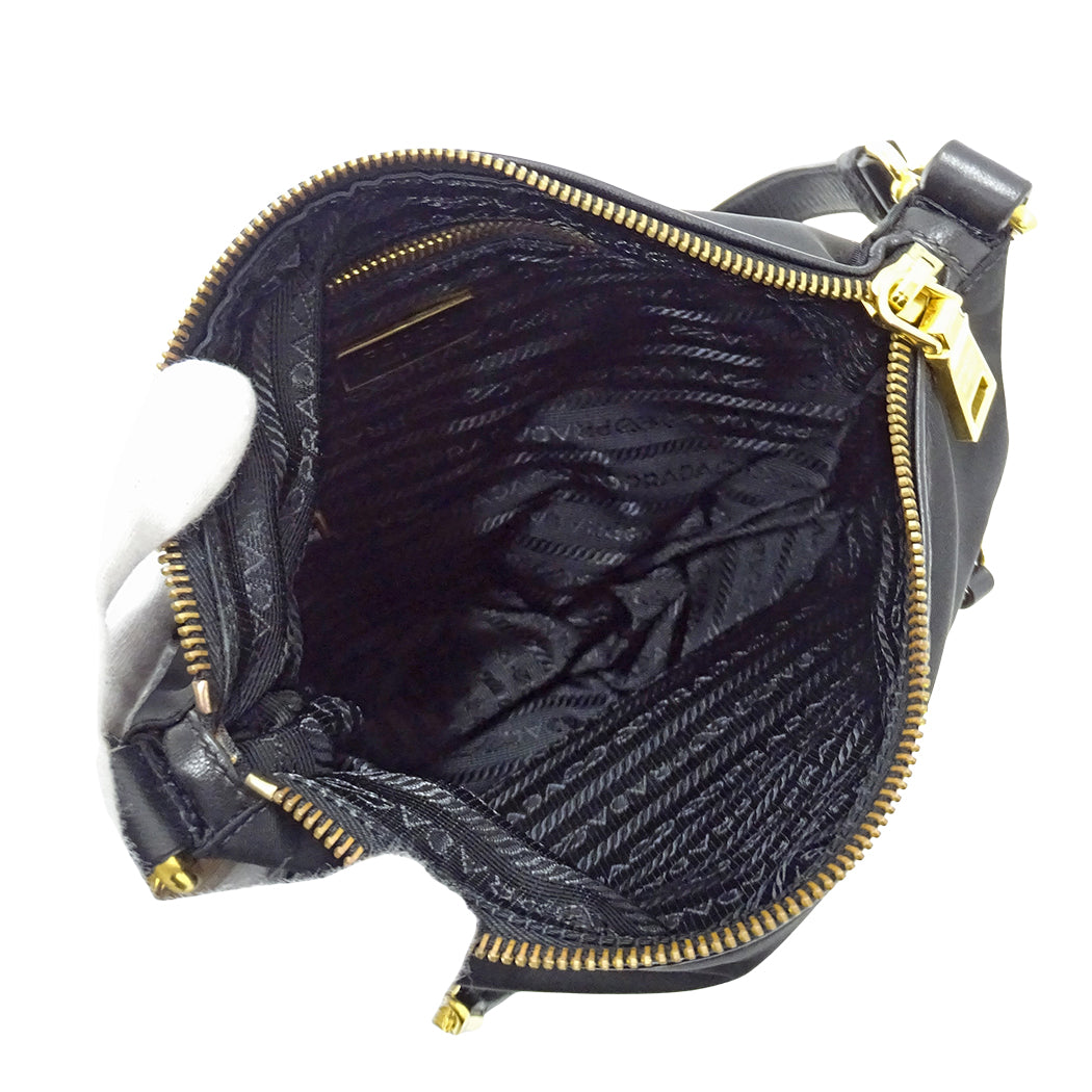 PRADA プラダ ショルダーバッグ ブラック BT0711 ナイロン レディース 【中古】