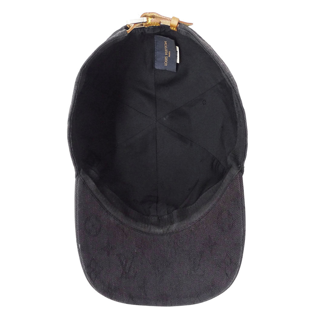 LOUIS VUITTON ルイ・ヴィトン キャスケット・モノグラム エッセンシャル キャップ ブラック M76585 コットン レディース メンズ 【中古】
