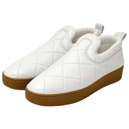 BOTTEGAVENETA ボッテガ・ヴェネタ スニーカー ザ・キルト The Quilt ホワイト レザー メンズ 43 28cm 【中古】