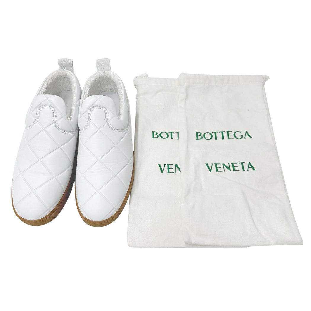 BOTTEGAVENETA ボッテガ・ヴェネタ スニーカー ザ・キルト The Quilt ホワイト レザー メンズ 43 28cm 【中古】