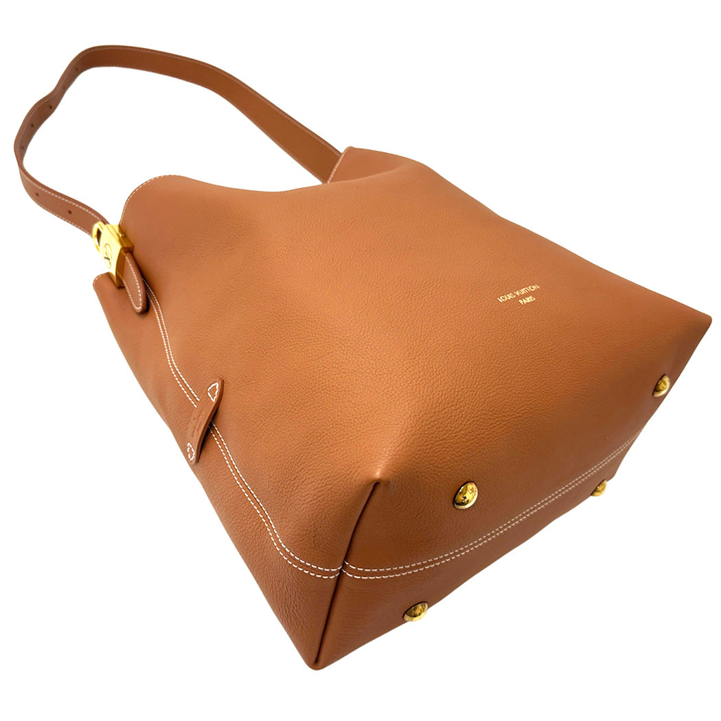 LOUIS VUITTON ルイ・ヴィトン ロウキー・ホーボーMM ショルダーバッグ コニャック ブラウン M24974 グレインカーフ レディース 【中古】