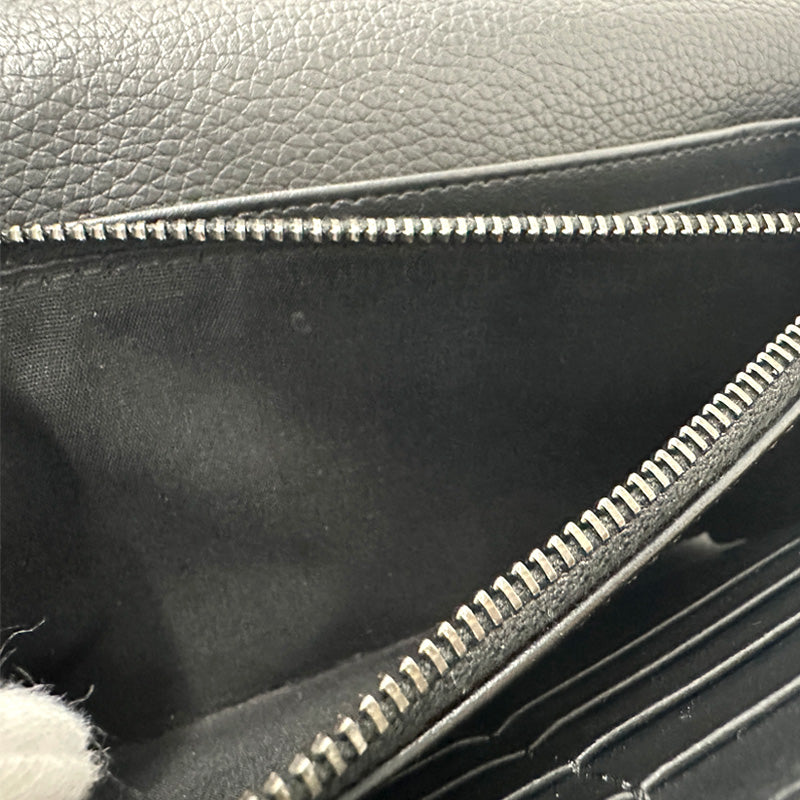 Dior ディオール 長財布 サドル ロング フラップ ブラック キャンバス レディース メンズ 【中古】