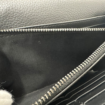 Dior ディオール 長財布 サドル ロング フラップ ブラック キャンバス レディース メンズ 【中古】