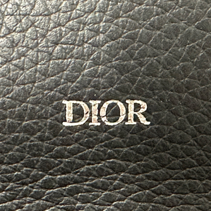 Dior ディオール 長財布 サドル ロング フラップ ブラック キャンバス レディース メンズ 【中古】