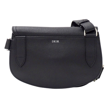 Dior ディオール サドルバッグ ショルダーバッグ ブラック レザー メンズ 【中古】