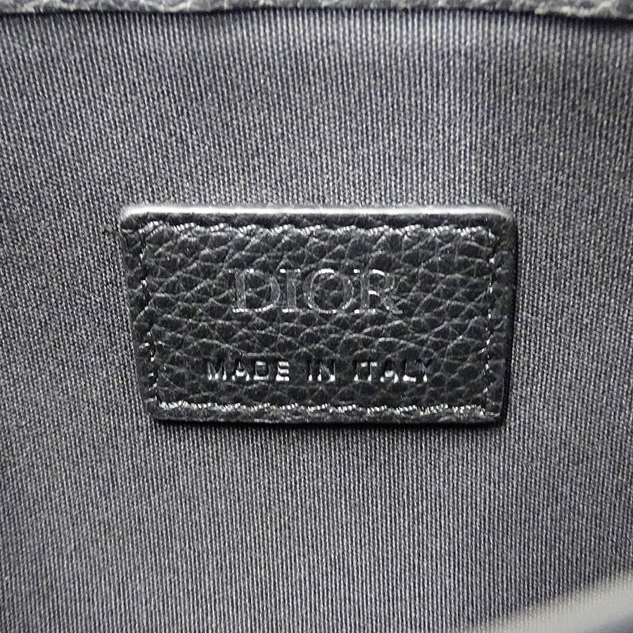 Dior ディオール サドルバッグ ショルダーバッグ ブラック レザー メンズ 【中古】