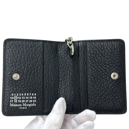 Maison Margiela メゾン マルジェラ カードケース 4ステッチ ブラック レザー レディース メンズ 【中古】