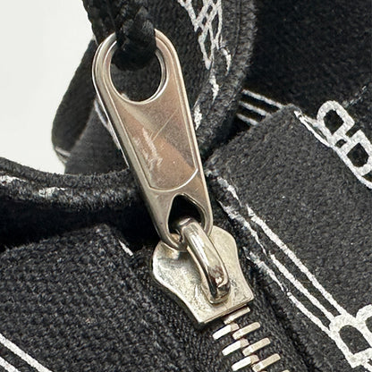 BALENCIAGA バレンシアガ トートバッグ BBモノグラム ブラック キャンバス レディース メンズ 【中古】