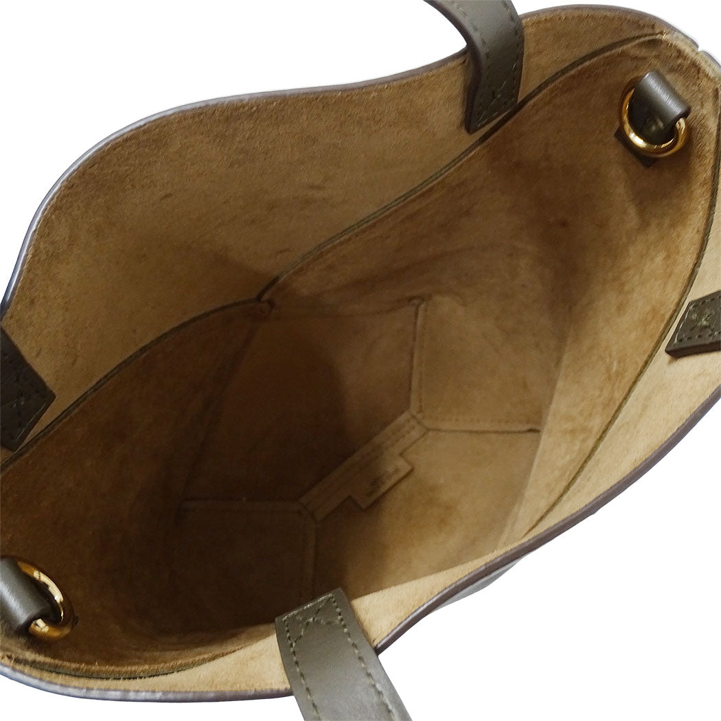 LOEWE ロエベ 2wayバッグ カーキグリーン レザー レディース 【中古】