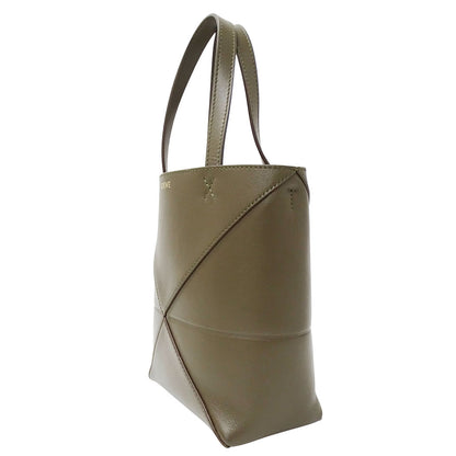 LOEWE ロエベ 2wayバッグ カーキグリーン レザー レディース 【中古】