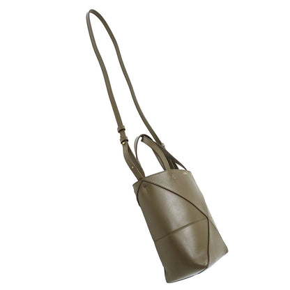 LOEWE ロエベ 2wayバッグ カーキグリーン レザー レディース 【中古】