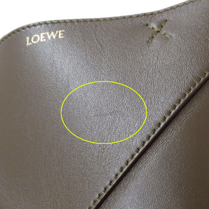 LOEWE ロエベ 2wayバッグ カーキグリーン レザー レディース 【中古】