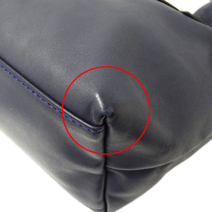 Longchamp ロンシャン 2wayバッグ ネイビー レザー レディース 【中古】