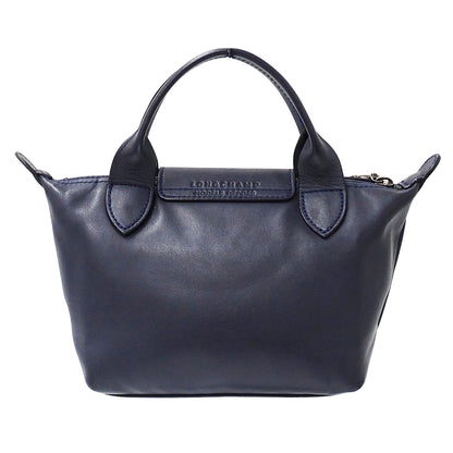 Longchamp ロンシャン 2wayバッグ ネイビー レザー レディース 【中古】