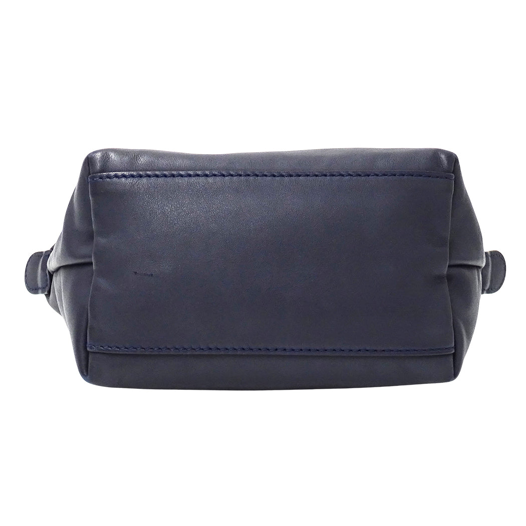 Longchamp ロンシャン 2wayバッグ ネイビー レザー レディース 【中古】
