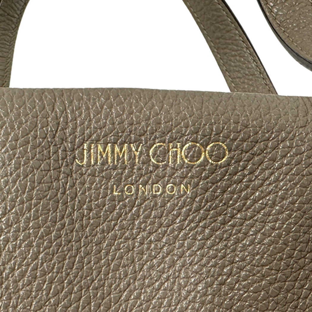 JIMMY CHOO ジミーチュウ 2wayバッグ スーパーノヴァ グレージュ レザー レディース 【中古】