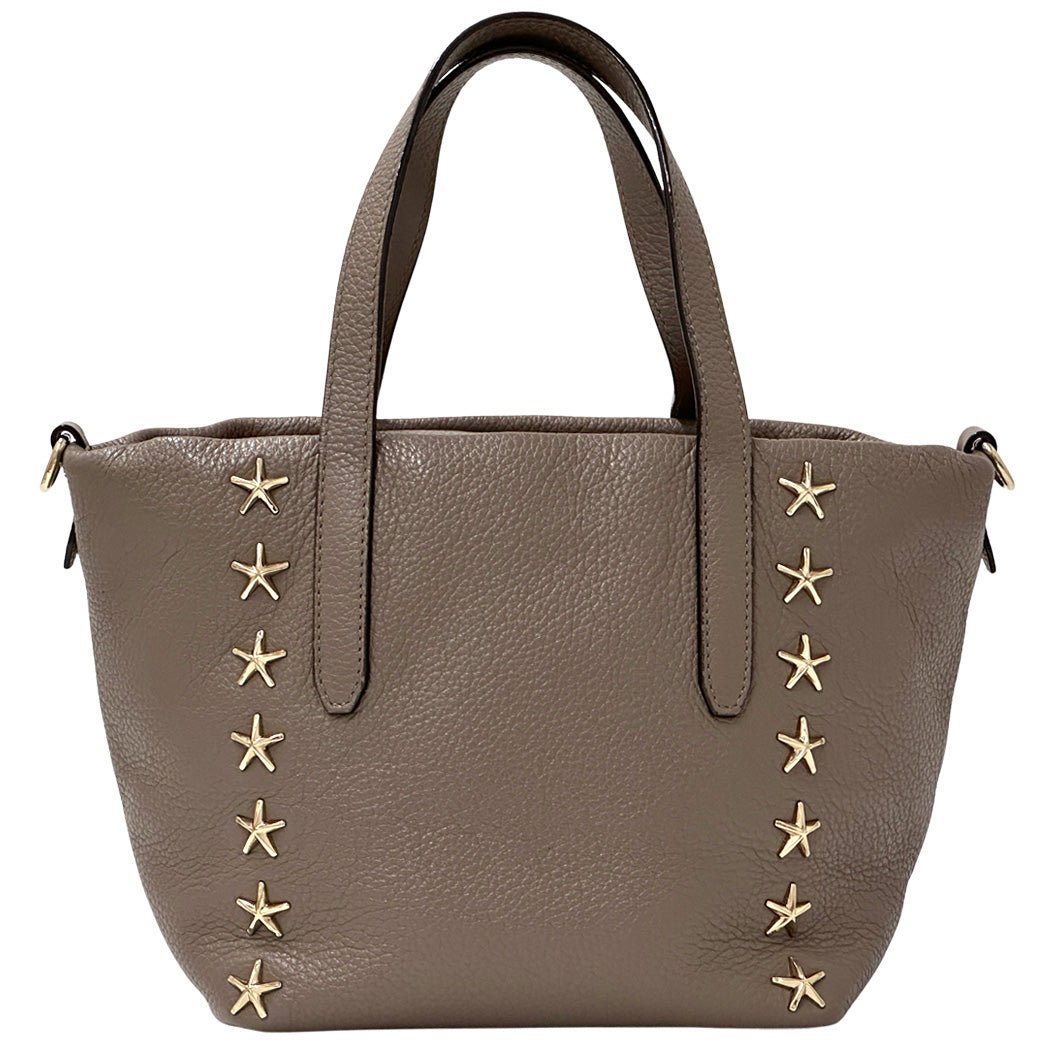 JIMMY CHOO ジミーチュウ 2wayバッグ スーパーノヴァ グレージュ レザー レディース 【中古】