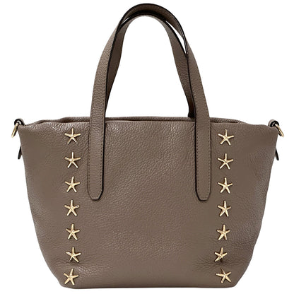 JIMMY CHOO ジミーチュウ 2wayバッグ スーパーノヴァ グレージュ レザー レディース 【中古】