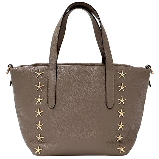 JIMMY CHOO ジミーチュウ 2wayバッグ スーパーノヴァ グレージュ レザー レディース 【中古】