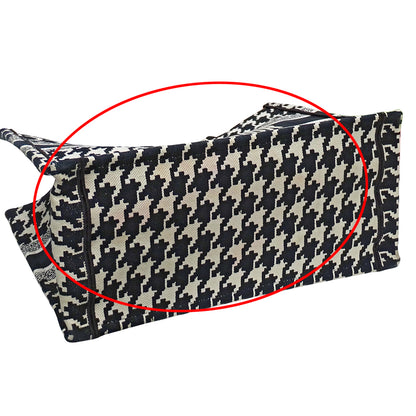 Dior ディオール ブックトート ミディアム トートバッグ ブラック ホワイト キャンバス レディース 【中古】