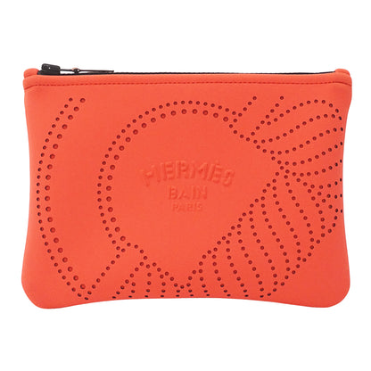 HERMES エルメス ネオバンカノエ PM ポーチ オレンジ レッド系 レディース 【中古】
