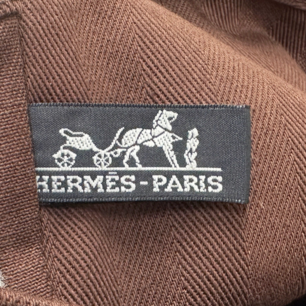 HERMES エルメス ヴァルパライソMM ハンドバッグ ブラウン トワルシェブロン ヴォースイフト レディース 【中古】