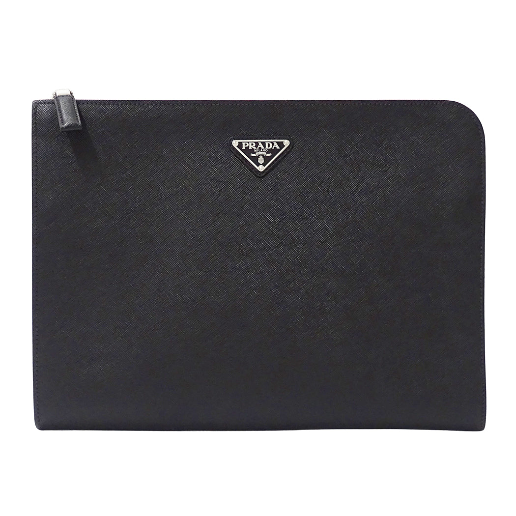 PRADA プラダ クラッチ・セカンドバッグ ブラック 2VN003 レディース メンズ 【中古】