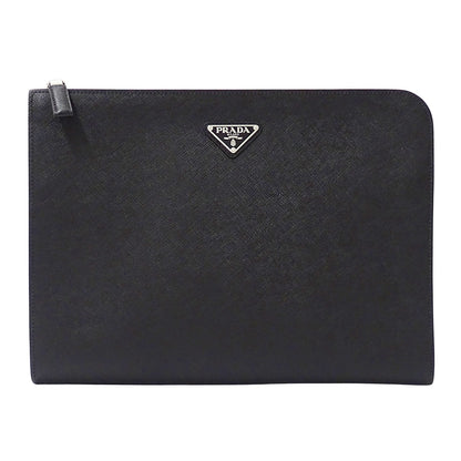 PRADA プラダ クラッチ・セカンドバッグ ブラック 2VN003 レディース メンズ 【中古】