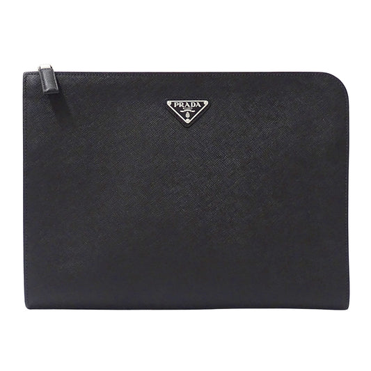 PRADA プラダ クラッチ・セカンドバッグ ブラック 2VN003 レディース メンズ 【中古】