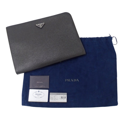 PRADA プラダ クラッチ・セカンドバッグ ブラック 2VN003 レディース メンズ 【中古】