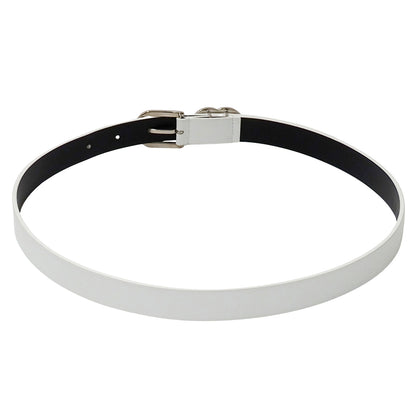 CHANEL シャネル ベルト ホワイト シルバー金具 レザー レディース 【中古】